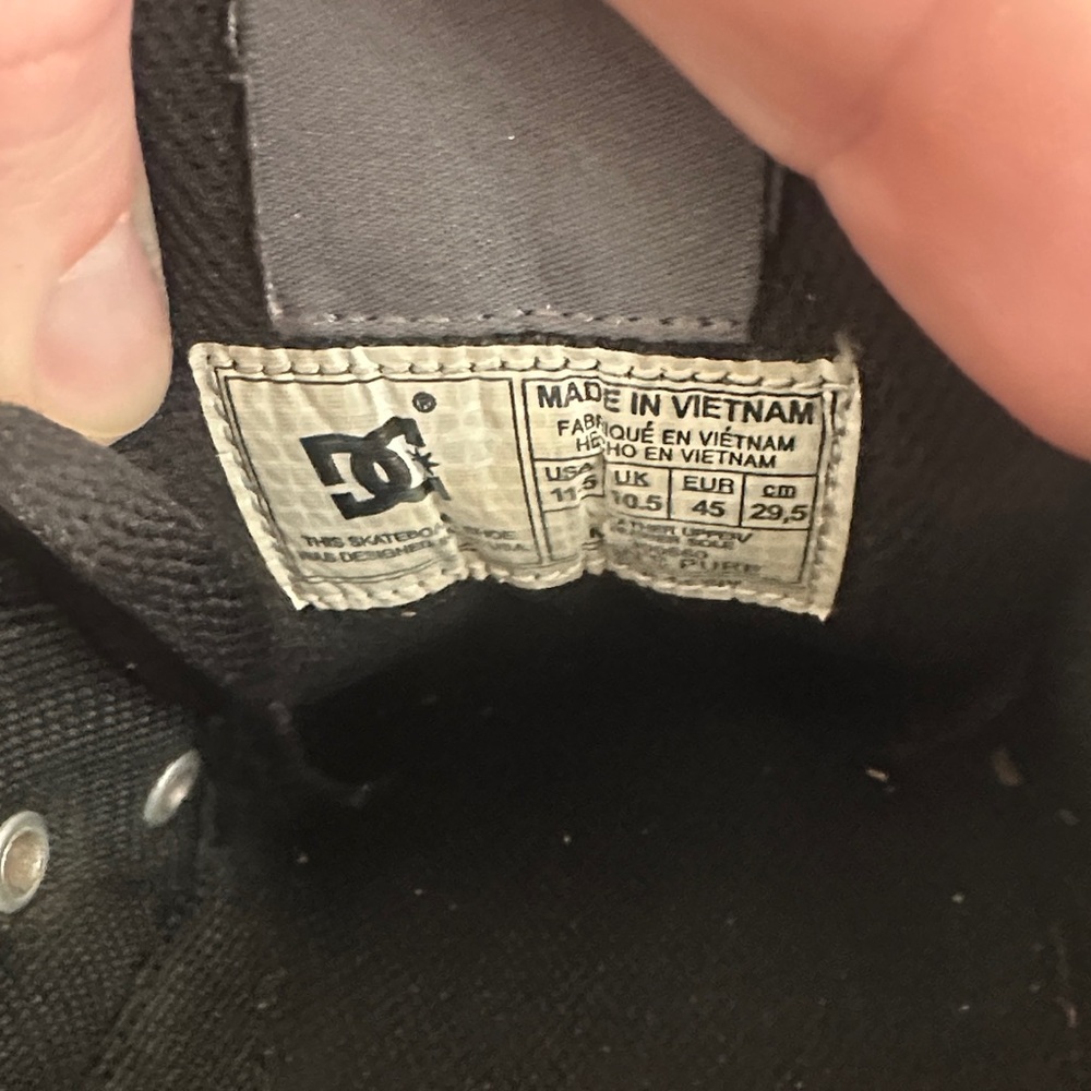 DC Men's Charcoal and Black Sneakers - Picture 3 of 3